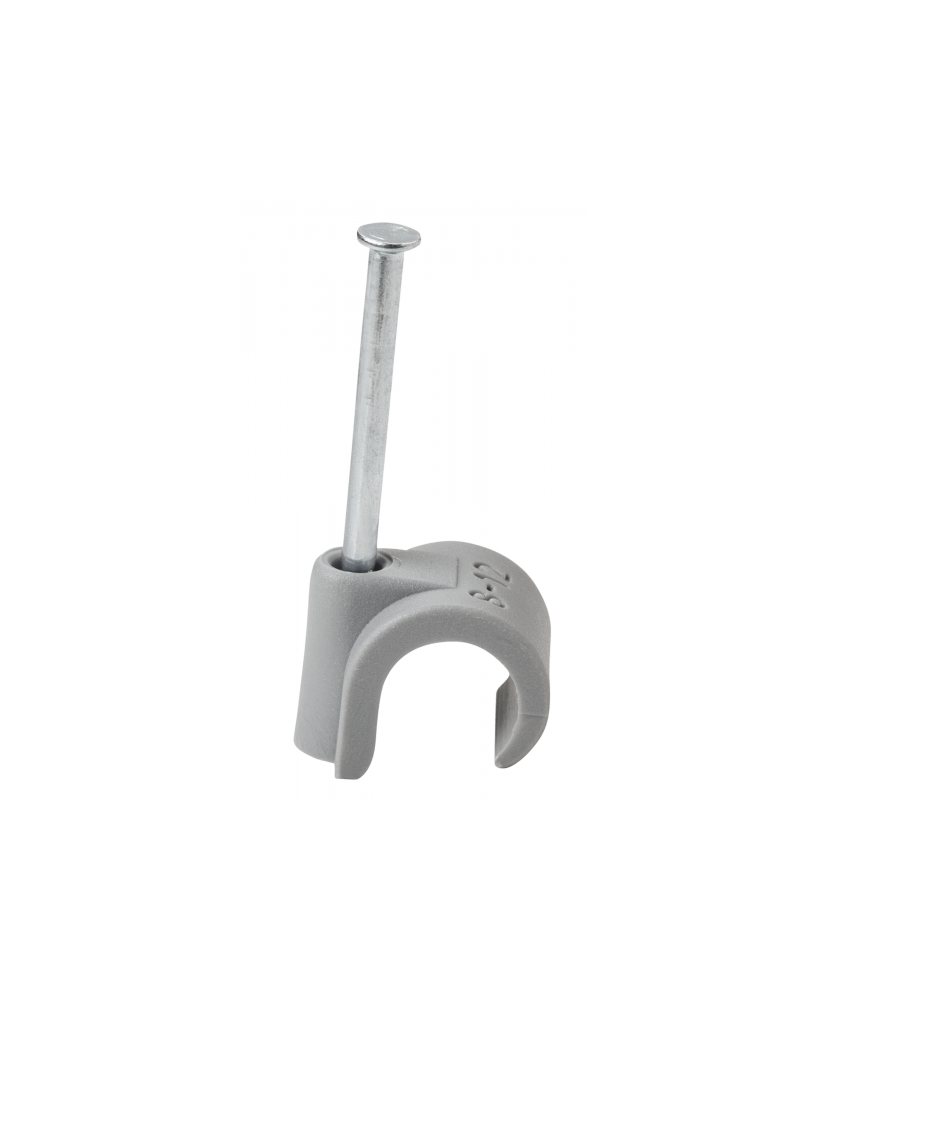 SCH Крепежная скоба Sormat (серая) для круглого электрического кабеля 22-26