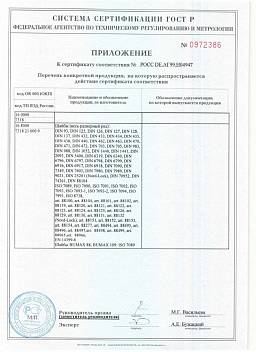 Сертификат на Винт установочный с внутренним шестигранником и цапфой кл. пр. 12.9 DIN 915 6