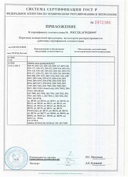 Сертификат на Шуруп глухарь нержавеющий А2 DIN 571 6