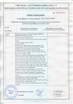 Сертификат на Дюбели для теплоизоляции (пластиковый стержень) 4